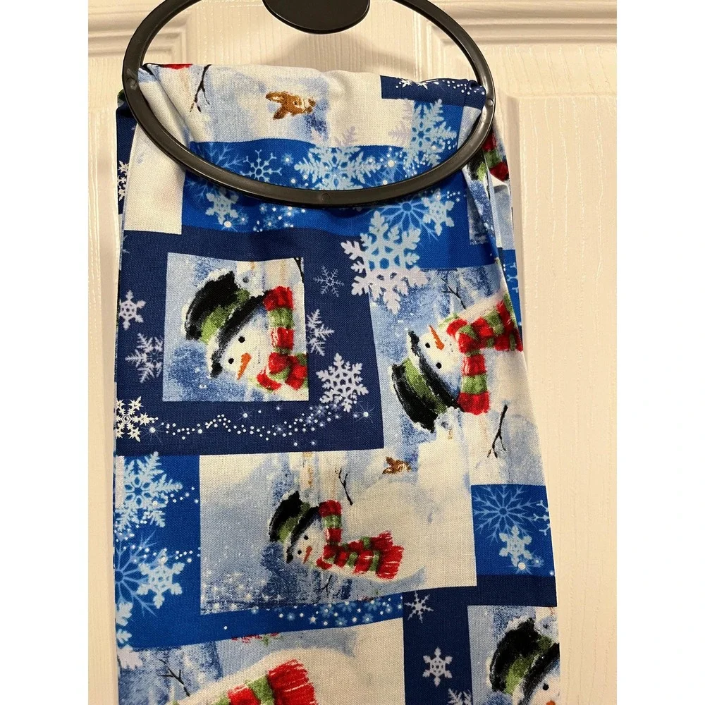 Snowman Kitchen Scarf: Christmas Kitchen Boa Hand Towel
